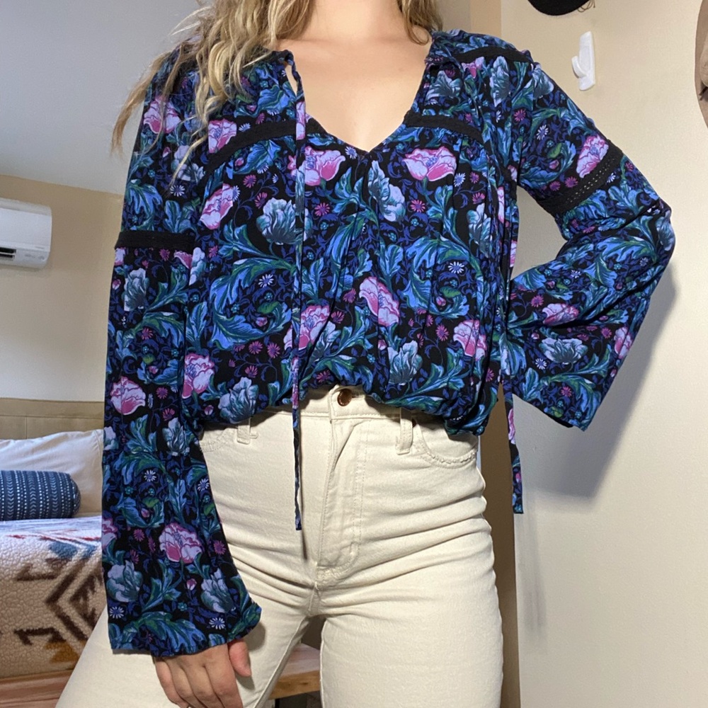 Floral Peasant Blouse